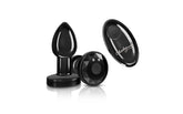 Cheeky Charms Gunmetal Rechargeable Vibrating Metal Butt Plug With Remote Small Butt Plugs